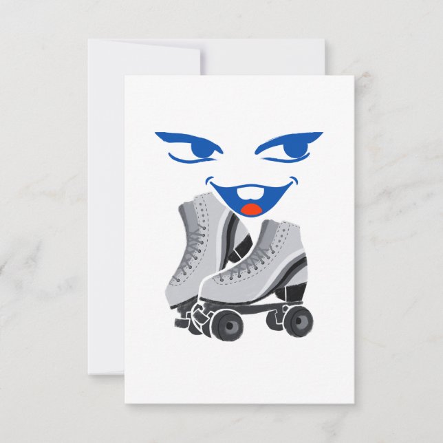 Cartão De Agradecimento O Skate Roller é divertido (Frente)