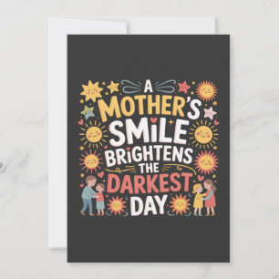 Cartão De Agradecimento O Sorriso de uma Mãe Ilumina o Dia Mais Escuro