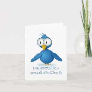 Cartão De Agradecimento O Twitter segue-me @ seu obrigado do nome de