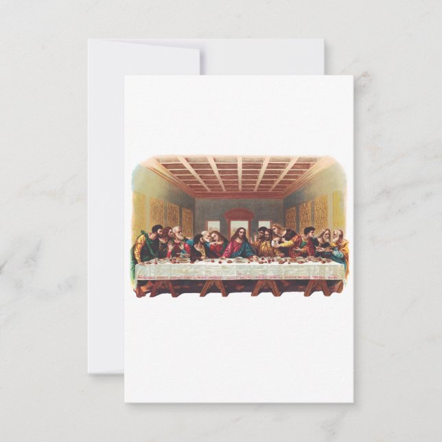 Cartão De Agradecimento O último jantar (Frente)