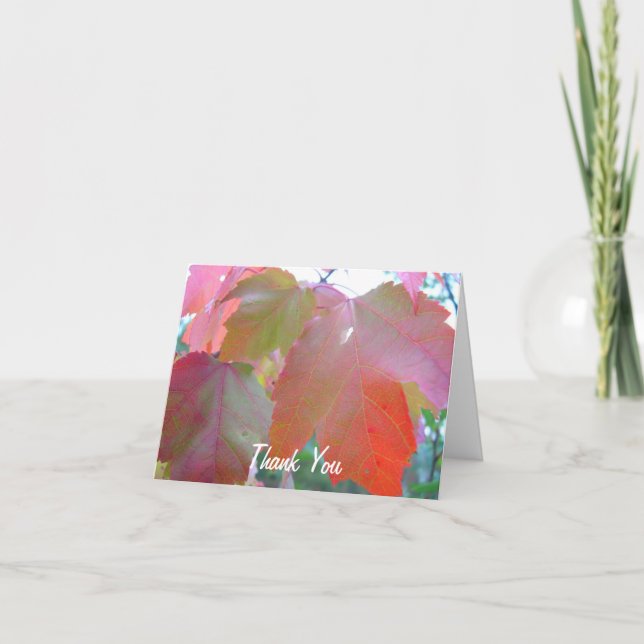 Cartão De Agradecimento O vermelho deixa o líder da apreciação do pastor (Frente)