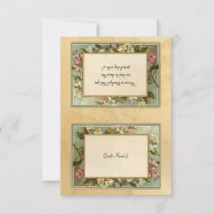 Cartão De Agradecimento O vintage Apple floresce, a tipografia manchada