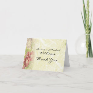 Cartão De Agradecimento O vintage inspirou o obrigado floral você