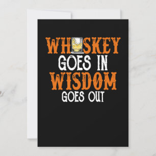 Cartão De Agradecimento O Whiskey Vai Para A Sabedoria Sai