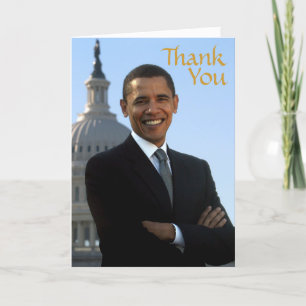 Cartão De Agradecimento Obama Card, Thank You
