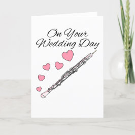 Cartão De Agradecimento Oboe Weding Card Oboist Woodwind Musical