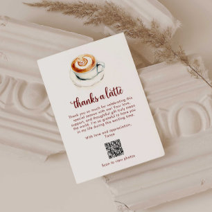 Cartão De Agradecimento Obrigada Chá de Noiva Código QR Aquarela