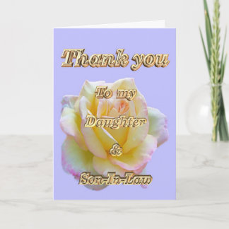 Cartão De Agradecimento Obrigado à apreciação da filha e do genro