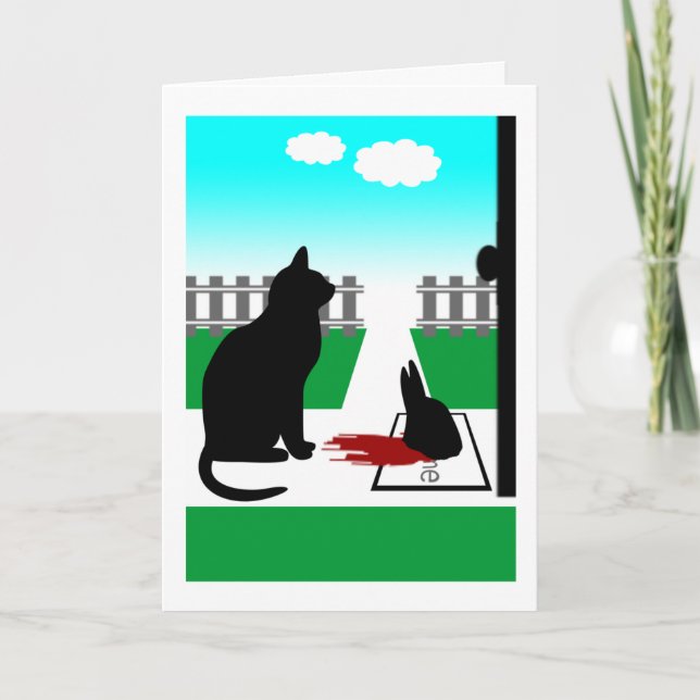 Cartão De Agradecimento Obrigado (a cabeça do coelho) (Frente)