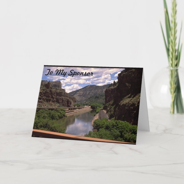 Cartão De Agradecimento Obrigado a meu patrocinador (Frente)