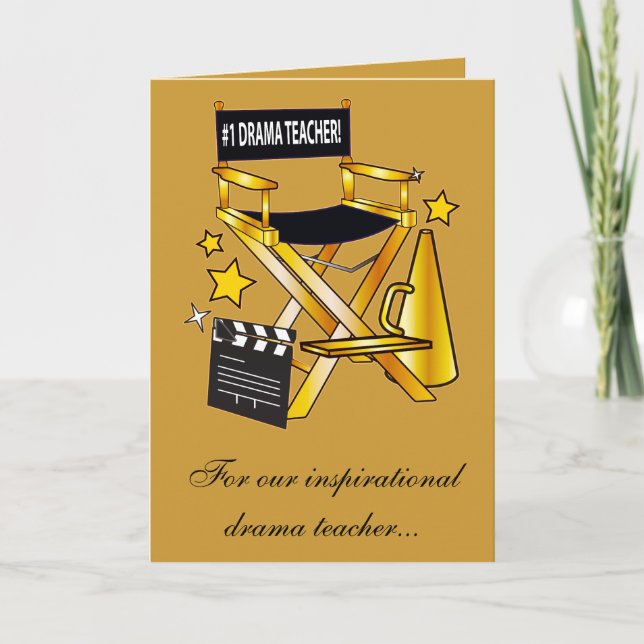 Cartão De Agradecimento Obrigado a meu professor do drama: Jogo (Frente)