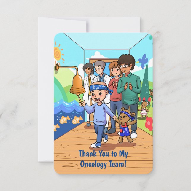 Cartão De Agradecimento Obrigado à minha equipe de oncologia! (Frente)