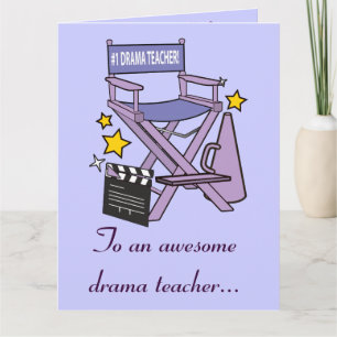 Cartão De Agradecimento Obrigado a Professora de Drama da Tripulação e Tri