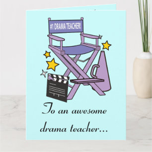 Cartão De Agradecimento Obrigado a Professora de Drama do Cast and Crew