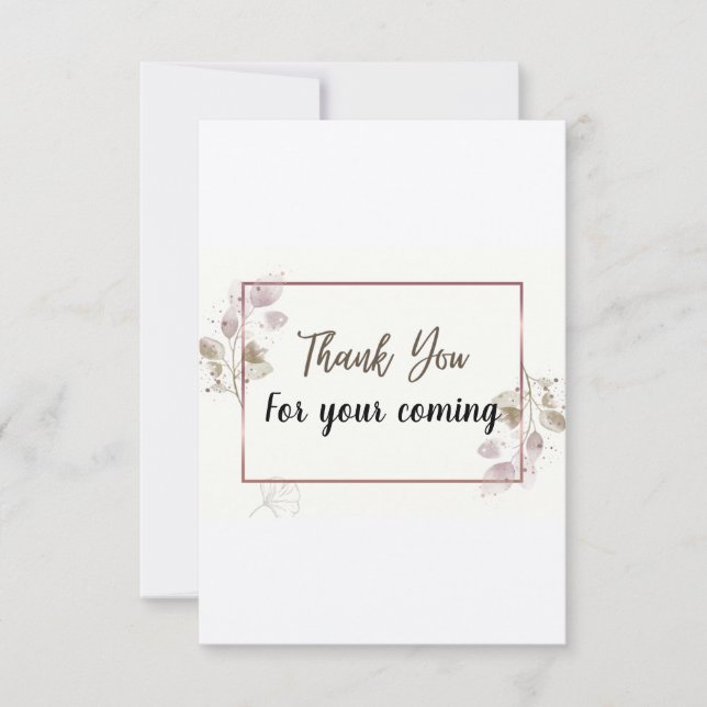 Cartão De Agradecimento Obrigado a você: filmar o elemento eucalipto. (Frente)