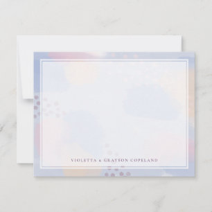 Cartão De Agradecimento Obrigado Abstrato de Arte Azul