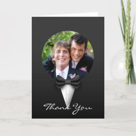 Cartão De Agradecimento Obrigado alegre elegante moderno chique da foto do