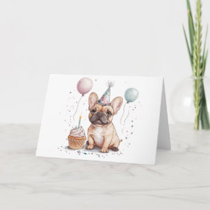 Cartão De Agradecimento Obrigado Aniversário Bulldog Francês