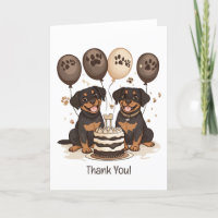 Obrigado Aniversário Cães Rottweiler