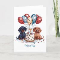 Obrigado Aniversário Dachshund Dogs
