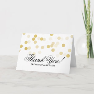 Cartão De Agradecimento "Obrigado" aniversário de 30 anos Gold Foil Lights