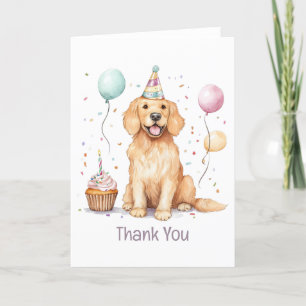 Cartão De Agradecimento Obrigado Aniversário Ouro Retriever Dog