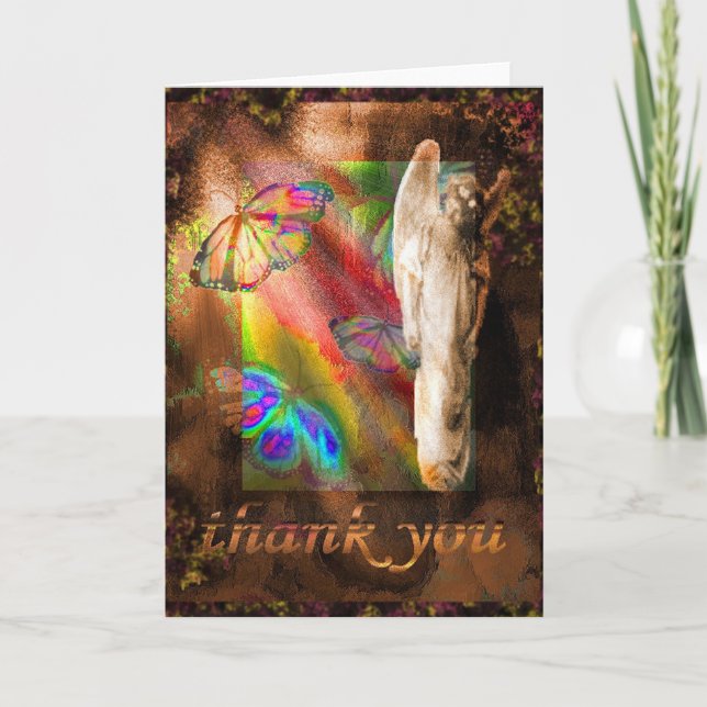 Cartão De Agradecimento Obrigado anjo (Frente)