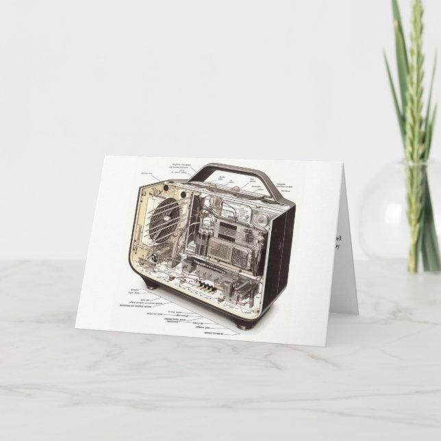 Cartão De Agradecimento Obrigado ao meu marido - rádio (Frente)