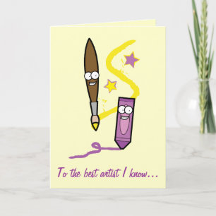 Cartão De Agradecimento Obrigado ao meu professor de arte