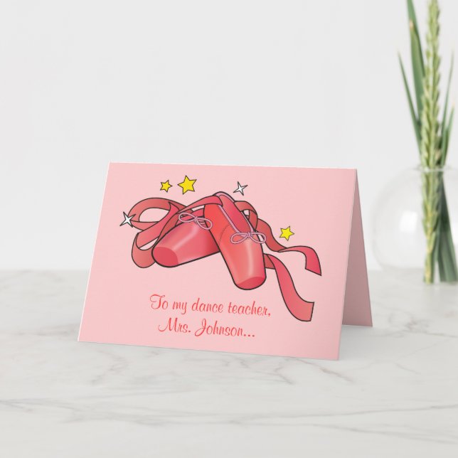 Cartão De Agradecimento Obrigado ao meu professor de dança: Calçados Balés (Frente)