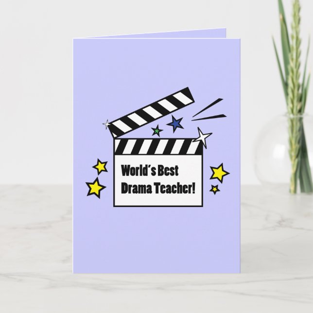 Cartão De Agradecimento Obrigado Ao Meu Professor De Drama: Jogue (Frente)