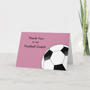 Cartão De Agradecimento Obrigado ao meu Treinador de Futebol