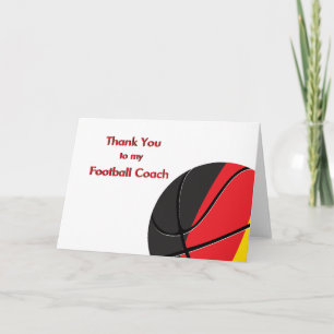 Cartão De Agradecimento Obrigado ao meu treinador de futebol