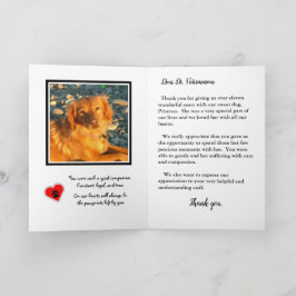 Cartão De Agradecimento Obrigado ao veterinário por Rainbow Bridge Pets.