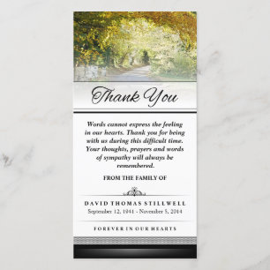 Cartão De Agradecimento Obrigado árvores que Dourados do outono as