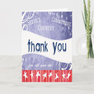 Cartão De Agradecimento Obrigado Às Nossas Tropas