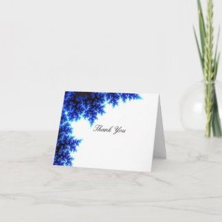 Cartão De Agradecimento Obrigado azul elétrico elegante você
