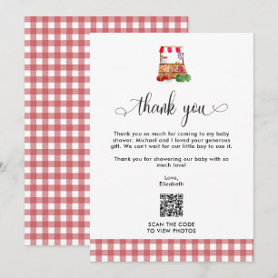Cartão De Agradecimento Obrigado Baby Shower Produtos Localmente Cultivado