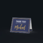 Cartão De Agradecimento OBRIGADO bar mitzvah, caligrafia moderna do nome d<br><div class="desc">Um design moderno e simples para a Configuração de um CARTÕES DE AGRADECIMENTOS como modelo é simples você adicionar seus próprios detalhes, ou clicar no botão personalizar e você pode adicionar ou alterar texto, fontes, tamanhos, etc DICA: 1. Para redimensionar/reposicionar a imagem/foto, pressione o botão laranja "personalizar". 2. Você também...</div>
