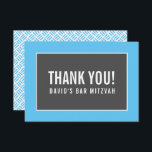 Cartão De Agradecimento OBRIGADO BAR MITZVAH cinza azul-rede minimalista<br><div class="desc">por kat massard >> https://linktr.ee/simplysweetpaperie <<< Uma maneira simples e na moda para dizer obrigado ao seu convidado por participar do seu evento. Configurar como um modelo é simples para você adicionar seus próprios detalhes, ou apertar o botão personalizar e você pode adicionar ou alterar texto, fontes, tamanhos, etc., DICA:...</div>