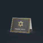Cartão De Agradecimento OBRIGADO bar mitzvah cinza de estrelas douradas<br><div class="desc">[ NOTA - O EFEITO DOURADO É UMA IMAGEM IMPRESSA ] Um design moderno e simples para uma Configuração de CARTÕES DE AGRADECIMENTOS como modelo, é simples adicionar seus próprios detalhes ou clicar no botão personalizar e você pode adicionar ou alterar texto, fontes, tamanhos etc. DICA: 1. Para redimensionar/reposicionar a...</div>