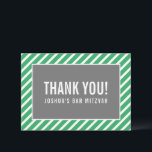 Cartão De Agradecimento OBRIGADO BAR MITZVAH cinza verde simples<br><div class="desc">por kat massard >> https://linktr.ee/simplysweetpaperie <<< Uma maneira simples e na moda para dizer obrigado ao seu convidado por participar do seu evento. Configurar como um modelo é simples para você adicionar seus próprios detalhes, ou apertar o botão personalizar e você pode adicionar ou alterar texto, fontes, tamanhos, etc., DICA:...</div>