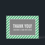 Cartão De Agradecimento OBRIGADO BAR MITZVAH cinza verde simples<br><div class="desc">por kat massard >> https://linktr.ee/simplysweetpaperie <<< Uma maneira simples e na moda para dizer obrigado ao seu convidado por participar do seu evento. Configurar como um modelo é simples para você adicionar seus próprios detalhes, ou apertar o botão personalizar e você pode adicionar ou alterar texto, fontes, tamanhos, etc., DICA:...</div>