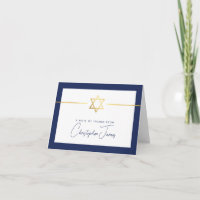 OBRIGADO bar mitzvah marinho de estrela judaica de