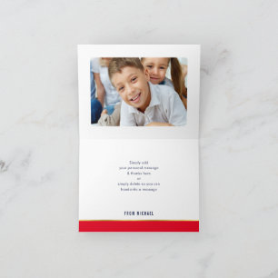 Cartão De Agradecimento OBRIGADO bar mitzvah, moderna caligrafia vermelha