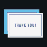 Cartão De Agradecimento OBRIGADO BAR MITZVAH moderno e simples azul real<br><div class="desc">por kat massard >> https://linktr.ee/simplysweetpaperie <<< Uma maneira simples e na moda para dizer obrigado ao seu convidado por participar do seu evento. Configurar como um modelo é simples para você adicionar seus próprios detalhes, ou apertar o botão personalizar e você pode adicionar ou alterar texto, fontes, tamanhos, etc., DICA:...</div>