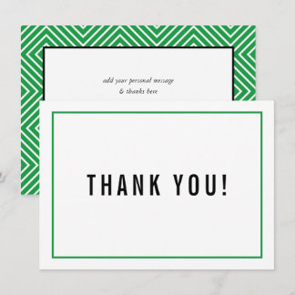 Cartão De Agradecimento OBRIGADO BAR MITZVAH moderno simples kelly verde
