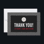 Cartão De Agradecimento OBRIGADO BAR MITZVAH moderno vermelho-preto<br><div class="desc">pelo kat massard >> https://linktr.ee/simplysweetpaperie <<< Uma maneira simples e na moda para dizer obrigado ao seu convidado para participar do evento - incluindo o logotipo do evento Configuração como modelo, é simples você adicionar seus próprios detalhes ou clicar no botão personalizar e você pode adicionar ou alterar texto, fontes,...</div>