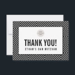 Cartão De Agradecimento OBRIGADO BAR MITZVAH moderno vermelho-preto<br><div class="desc">pelo kat massard >> https://linktr.ee/simplysweetpaperie <<< Uma maneira simples e na moda para dizer obrigado ao seu convidado para participar do evento - incluindo o logotipo do evento Configuração como modelo, é simples você adicionar seus próprios detalhes ou clicar no botão personalizar e você pode adicionar ou alterar texto, fontes,...</div>