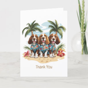 Cartão De Agradecimento Obrigado, Basset Hound Cães Camisas Havaianas